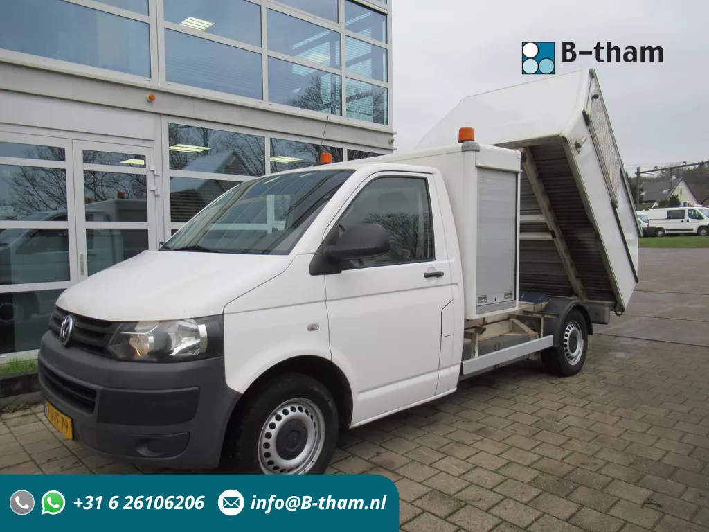 Volkswagen Transporter T5 2.0i 85KW L2H1 CNG aardgas + Benzine Veegvuilkipper
