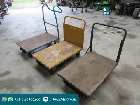 Onbekend Magazijnwagen / Transportkar 3 stuks