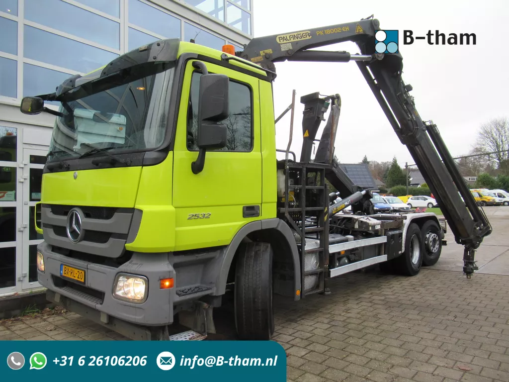 Mercedes-Benz Actros 2532 6x2 Palift T20 + Palfinger PK18002-EH Haak - Kraan