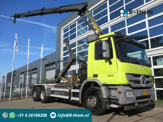 Mercedes-Benz Actros 2632 6X4 Steel + Palfinger PK18002-EH + 20T Haak Hook Haken