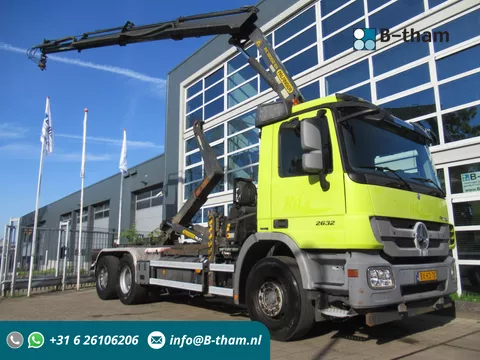 Mercedes-Benz Actros 2632 6X4 Steel + Palfinger PK18002-EH + 20T Haak Hook Haken