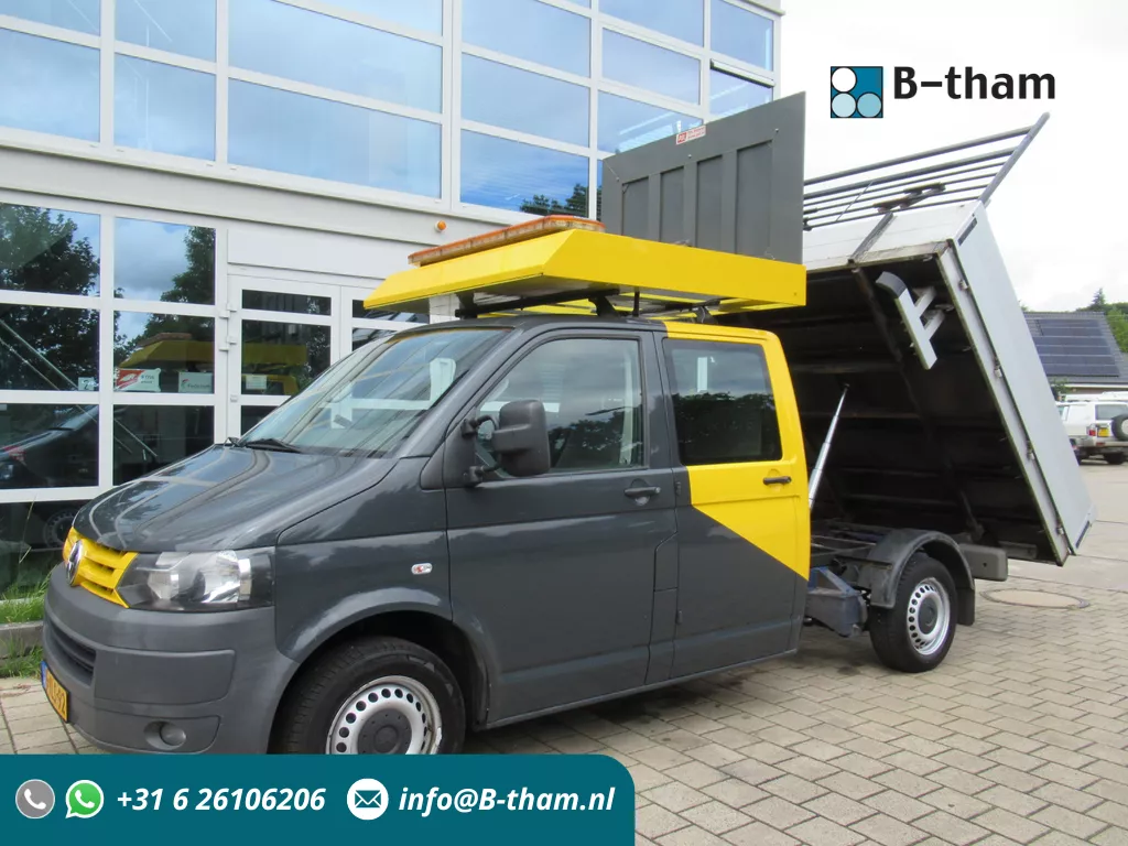 Volkswagen Transporter T5 2.0 TDI 75KW L2H1 DOKA dubbelcabine Kipper Actiebord